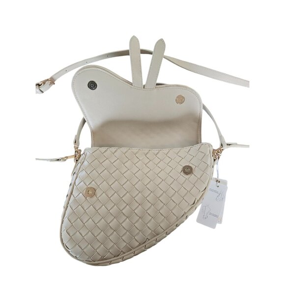 NWT Urban Expressions Scout Woven Crossbody Off White Woven Saddle Boho Purse - Picture 3 of 9